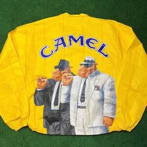 Vintage 90s Camel Cigarettes Canvas Windbreaker, Zip Up Jacket, New in Box (XL)